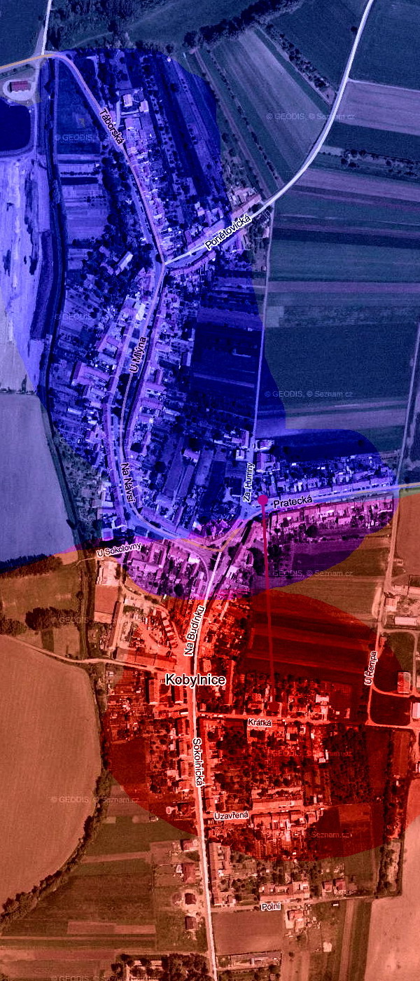 mapa pokrytí